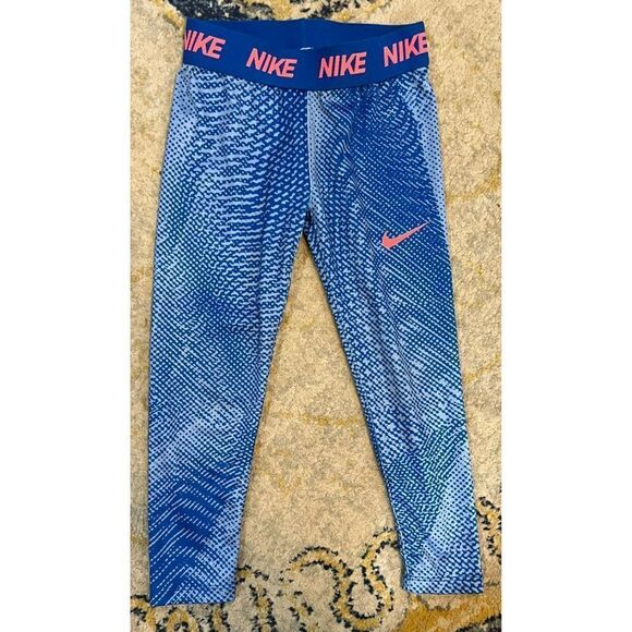 COPY - Nike Girl Blue/Pink Leggings (5) - Picture 1 of 2